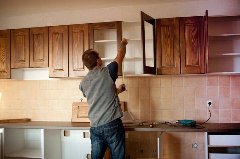 installing new cabinets in a remodel in Montrose CO